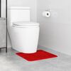 vidaXL Tapis de bain antid&eacute;rapant avec d&eacute;coupe pour toilette Rouge