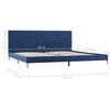 vidaXL Cadre de lit sans matelas bleu tissu 180x200 cm