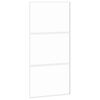 vidaXL Porte coulissante blanc 102,5x205 cm verre trempé aluminium