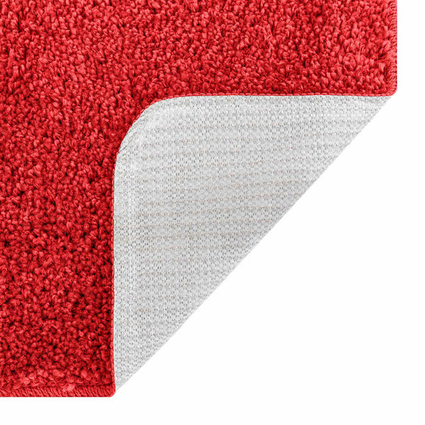 vidaXL Tapis de bain antid&eacute;rapant Rouge 70 x 120 cm PP