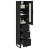vidaXL Haut Armoire Ch&ecirc;ne noir 34,5 x 34 x 180 cm Bois d'ing&eacute;nierie