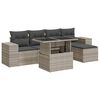 vidaXL Salon de jardin 6 pcs avec coussins gris clair r&eacute;sine tress&eacute;e