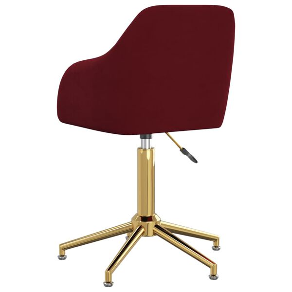 vidaXL Chaises &agrave; manger pivotantes lot de 4 rouge bordeaux velours