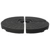 vidaXL Socle de parasol en forme d'&eacute;ventail 4 pcs Noir