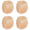 vidaXL Supports de bougies en sel Rose Sel de Roche