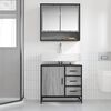 vidaXL Armoire de lavabo de salle de bain sonoma gris 65x33x60 cm