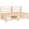 vidaXL Canapés centraux de jardin 2 pcs bois de pin massif
