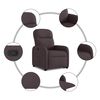 vidaXL Fauteuil inclinable marron fonc&eacute; tissu