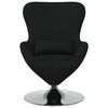 vidaXL Fauteuil œuf Noir 63 x 73 x 90 cm tissu