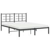 vidaXL Cadre de lit métal sans matelas avec tête de lit noir 150x200cm