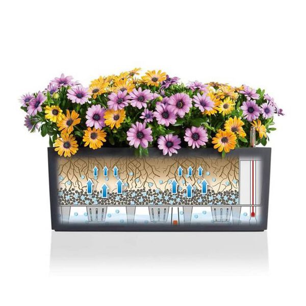 LECHUZA Jardinière BALCONERA Cottage 50 ALL-IN-ONE Blanc