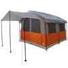 vidaXL Tente familiale avec toit Gris et orange 324 x 255 x 230 cm