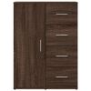 vidaXL Buffets 2 pcs ch&ecirc;ne marron 59x39x80 cm bois d'ing&eacute;nierie