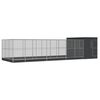 vidaXL Voli&egrave;re avec extension argent&eacute; 911x303x216 cm acier