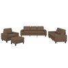 vidaXL Ensemble de canap&eacute;s 4 pcs marron tissu