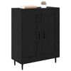 vidaXL Buffet Ch&ecirc;ne noir 69,5 x 34 x 90 cm Bois d'ing&eacute;nierie et fer