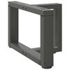 vidaXL Pieds de table basse en T, 2 pi&egrave;ces, anthracite, 50 x 25 x (30-31) cm, acier