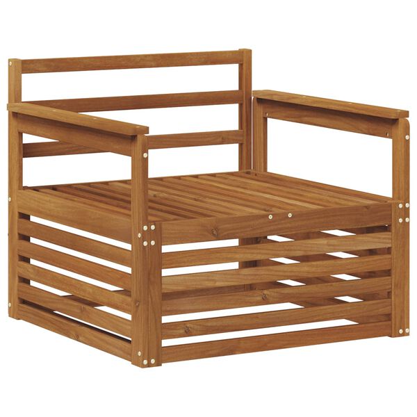 vidaXL 2 Pi&egrave;ce Canap&eacute; avec Accoudoirs Bois d'Acacia Massif Naturel