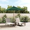 vidaXL Parasol de jardin avec m&acirc;t en bois vert 198x198x231 cm