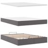 VidaXL Cadre de lit ottoman avec matelas gris 140x200 cm similicuir