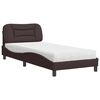 vidaXL Lit avec matelas Hvar marron fonc&eacute; 90x200 cm tissu
