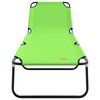 vidaXL Chaise longue pliante 1-personne Vert 56 x 189 x 87 cm tissu