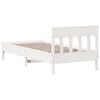 vidaXL Cadre de lit sans matelas blanc 75x190 cm bois de pin massif