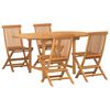 vidaXL Ensemble de salle &agrave; manger pour jardin 5 pc Marron