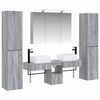 vidaXL Ensemble de mobilier de salle de bain 6 pcs Sonoma gris
