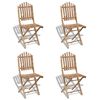 vidaXL Chaises pliables d'ext&eacute;rieur Bambou 4 pcs