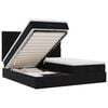 VidaXL Cadre de lit ottoman avec matelas noir 200x200cm velours