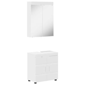 vidaXL Ensemble de mobilier de salle de bain TULUM 2 pcs Blanc