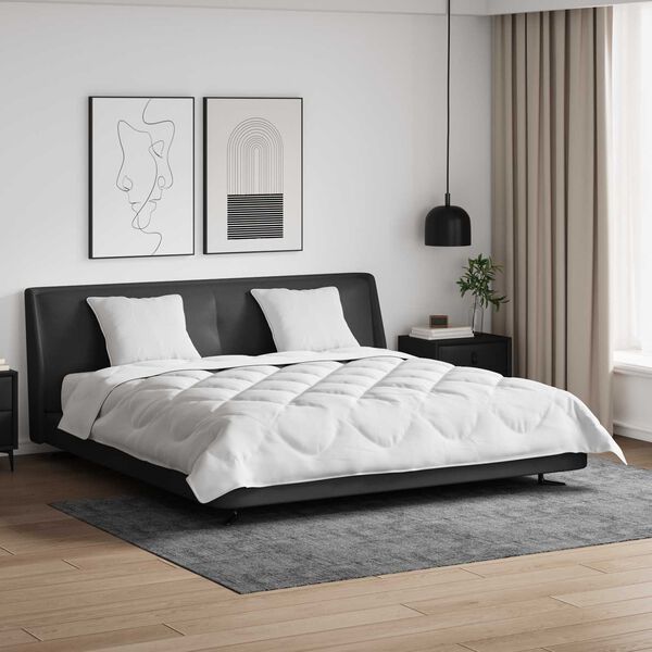 vidaXL Couette avec oreiller 3 pcs Blanc Microfibre