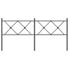 vidaXL T&ecirc;te de lit de remplacement m&eacute;tal noir 180 cm