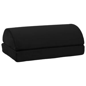 vidaXL Coussin de repose-pieds Uni Noir