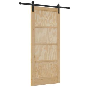 vidaXL Porte coulissante Naturel 86 x 198,5 cm Bois de pin massif