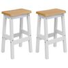 VidaXL Tabouret de bar haut EKAI 2 pcs Blanc 40 x 29 x 63 cm