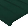 vidaXL T&ecirc;tes de lit 2 pcs Vert fonc&eacute; 72x5x78/88 cm Velours