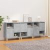 vidaXL Buffets 3 pcs gris b&eacute;ton 60x35x70 cm bois d'ing&eacute;nierie