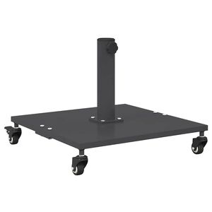vidaXL Pied de parasol 26.8 kg Gris fonc&eacute; Carr&eacute; R&eacute;glable