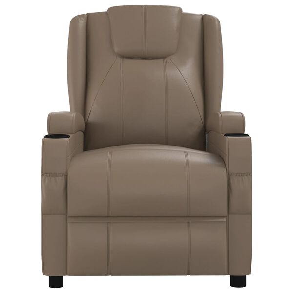 vidaXL Fauteuil de massage Cappuccino Similicuir