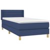vidaXL Sommier &agrave; lattes de lit avec matelas Bleu 80x200 cm Tissu
