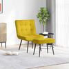 vidaXL Chaise de relaxation avec tabouret jaune velours