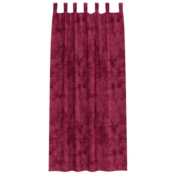 vidaXL Rideaux en velours 2 pcs Rouge bordeaux 245 x 140 cm Velours