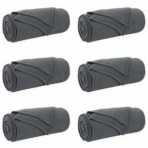 vidaXL Couvertures &agrave; jeter 6 pc Gris fonc&eacute; 270 x 240 cm 5.08 kg