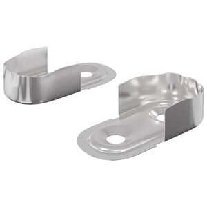 vidaXL Support de tringle de placard 2 pcs Zinc blanc 40 x 18 x 10 mm