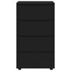 vidaXL Armoires de rangement 2 pcs Noir 60 x 48 x 105 cm
