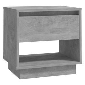 vidaXL Table de chevet Gris b&eacute;ton 45x34x44 cm Bois d'ing&eacute;nierie