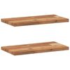 vidaXL &Eacute;tag&egrave;res flottantes 2 pcs 60x20x2 cm acacia massif &agrave; l'huile