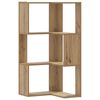vidaXL Biblioth&egrave;que d'angle 3 niveaux ch&ecirc;ne artisanal bois ing&eacute;nierie